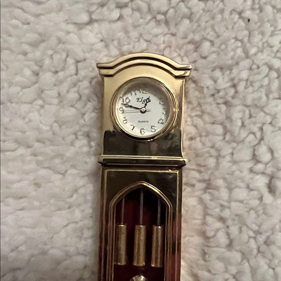 Gold Miniature Grandfather Clock - Picture 3 of 3